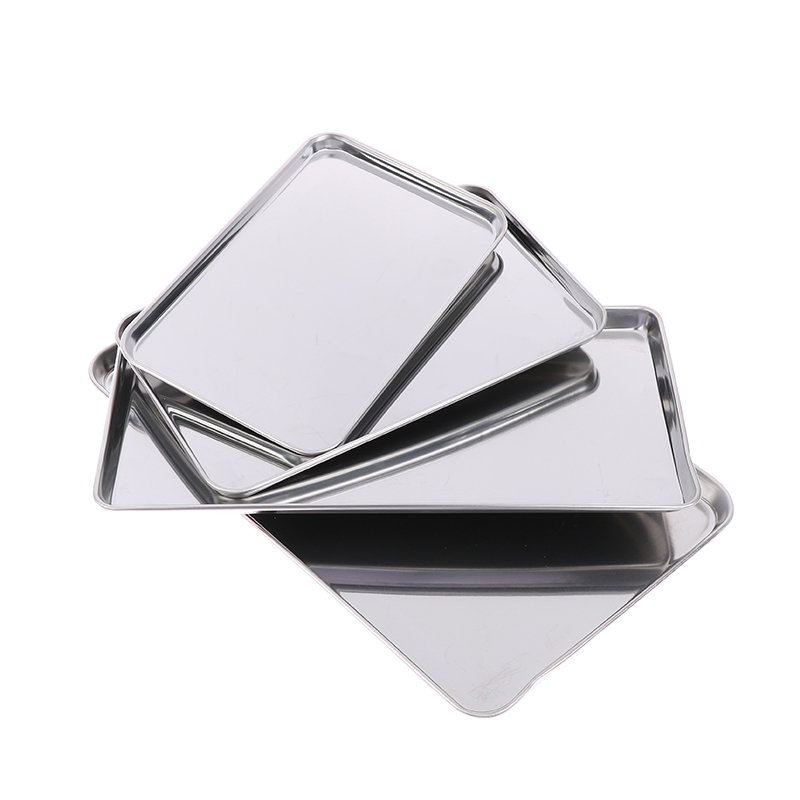 Kitchen Baking Tray Organiser - طبق مستطيل من الفولاذ المقاوم للصدأ