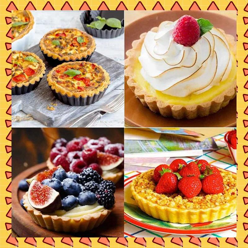 Tart Pan Loose - A008 18 قطعة 4 بوصة/10 سنتيمتر