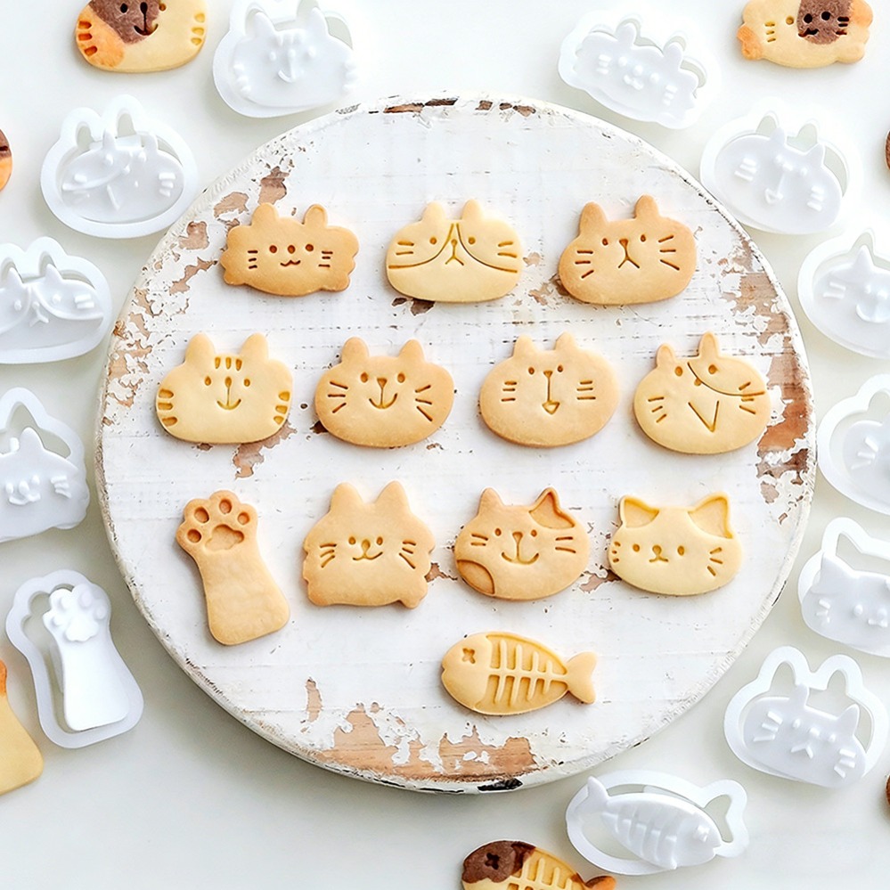 Kitchen Equipment For Baking - قوالب تقطيع الكوكيز على شكل قطط