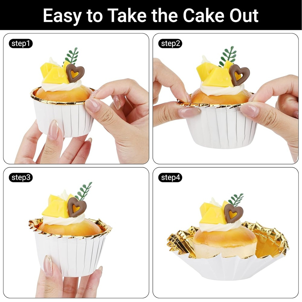 50 قطعة كأس الكعك ورقة مغلفة ك - مراجعة Kitchen Baking Tools وسعره