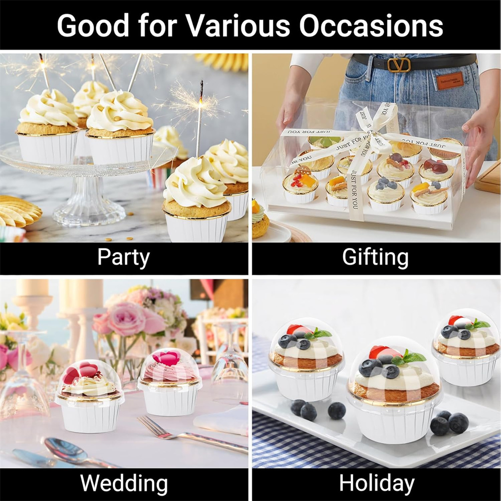 50 قطعة كأس الكعك ورقة مغلفة ك - مراجعة Kitchen Baking Tools وسعره