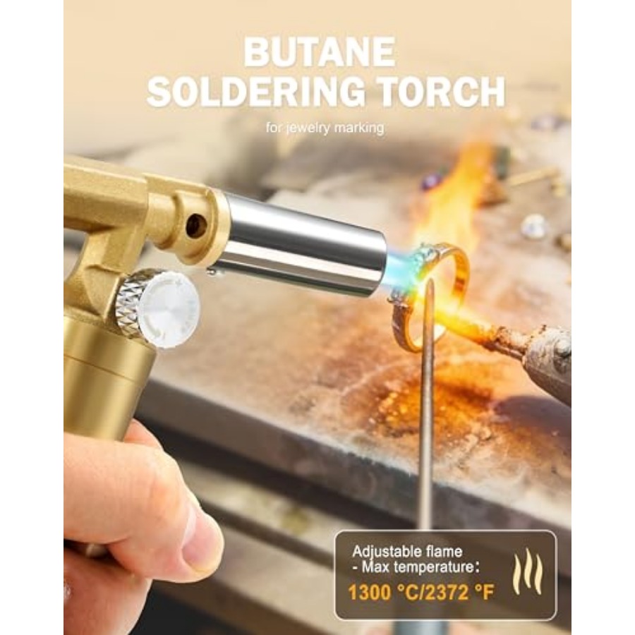 ولاعة شعلة نحاسية تعمل بالبيوت - مراجعة Kitchen Baking Torch وسعره