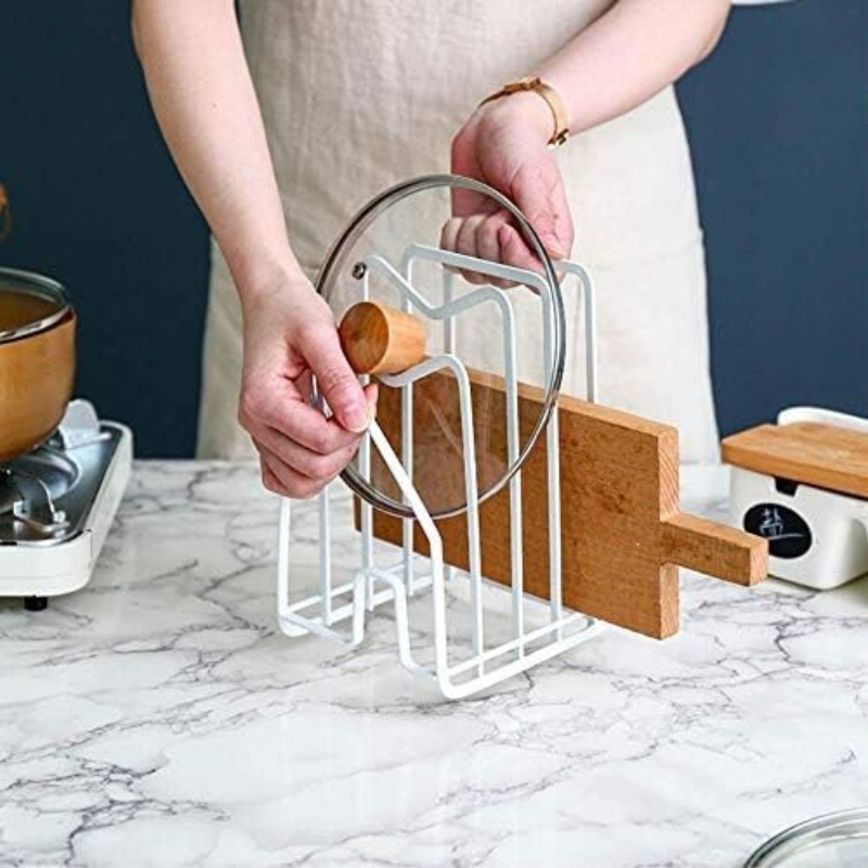 حامل أغطية الأواني والمقالي، ر - مراجعة Kitchen Baking Tray Organiser وسعره